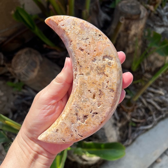 Pink Amethyst Crystal Moon with Purple, Quartz and a Sugar Druzy - Picture 5 of 11